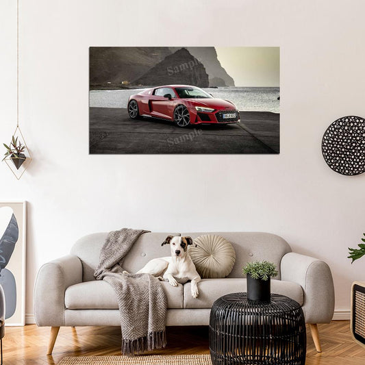 R8 V10 Performance Rwd 2021 High Res HD HQ Car Posters Home Decor Aesthetic Garage Man Cave For Men Boys Wall Art Poster