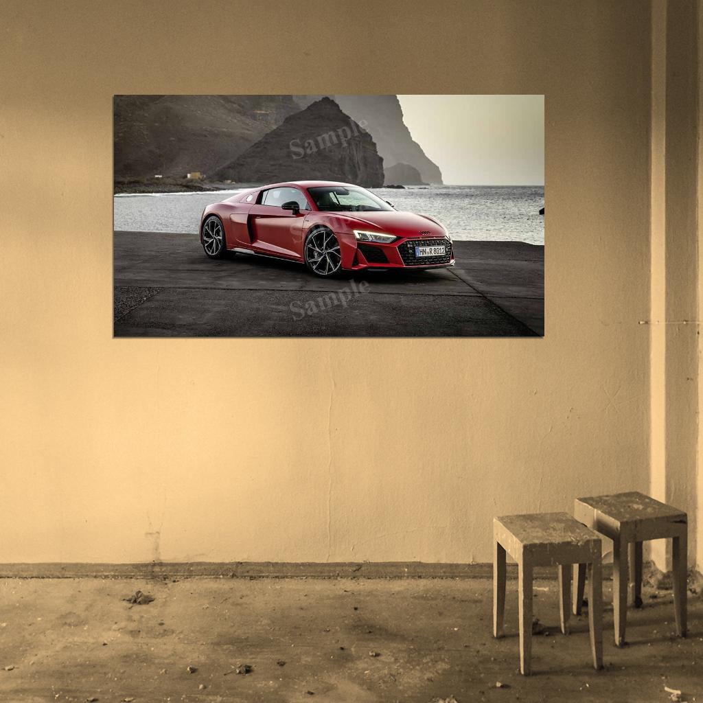 R8 V10 Performance Rwd 2021 High Res HD HQ Car Posters Home Decor Aesthetic Garage Man Cave For Men Boys Wall Art Poster
