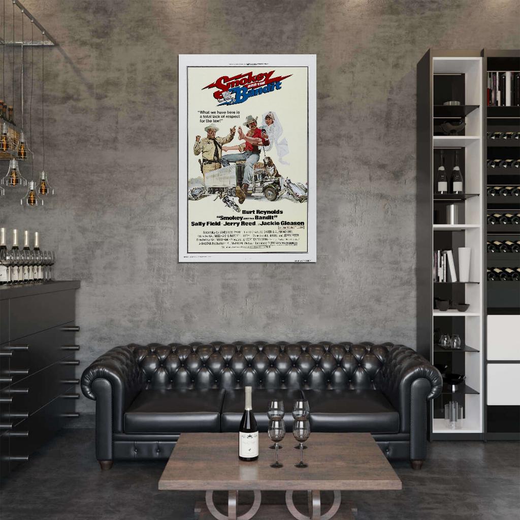 SMOKEY AND THE BANDIT 70 s Film Retro Movie Vintage Wall Poster