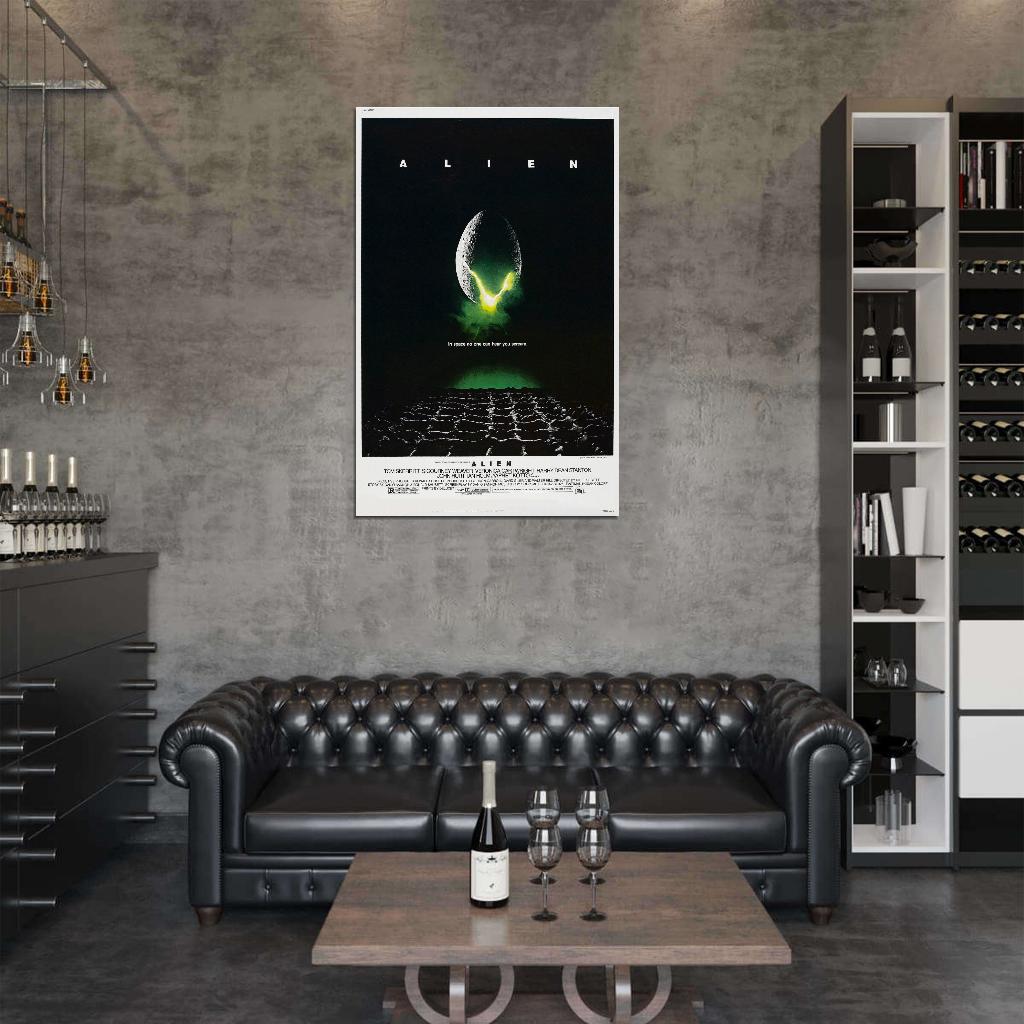 ALIEN 1979 Sci Fi Horror Ridley Scott Film Retro Movie Vintage Wall Poster
