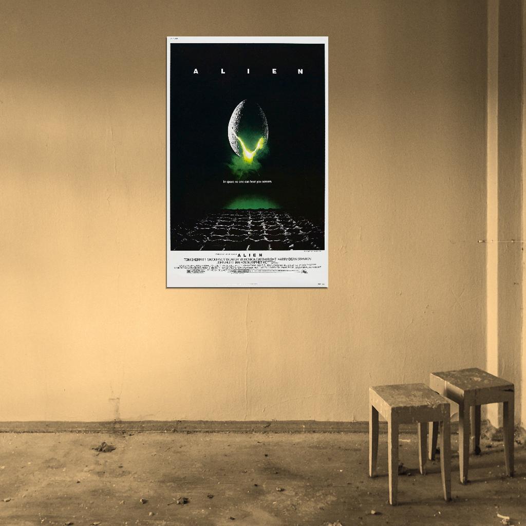 ALIEN 1979 Sci Fi Horror Ridley Scott Film Retro Movie Vintage Wall Poster