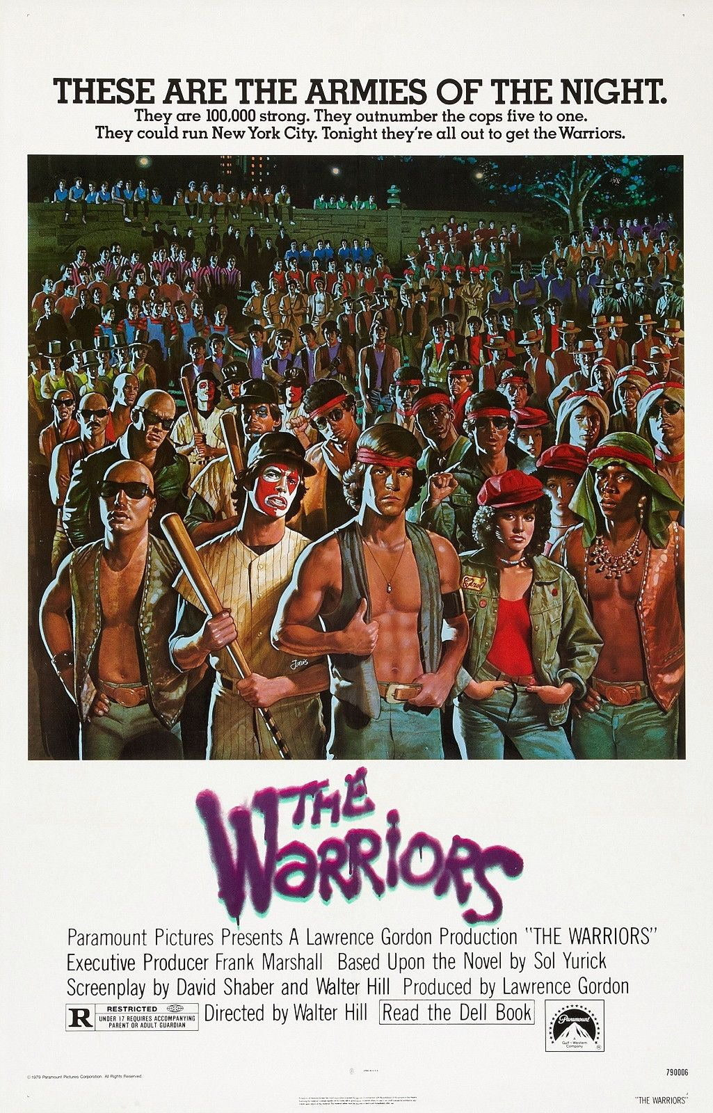 THE WARRIORS 1979 Cult Film NYC Film Retro Movie Vintage Wall Poster