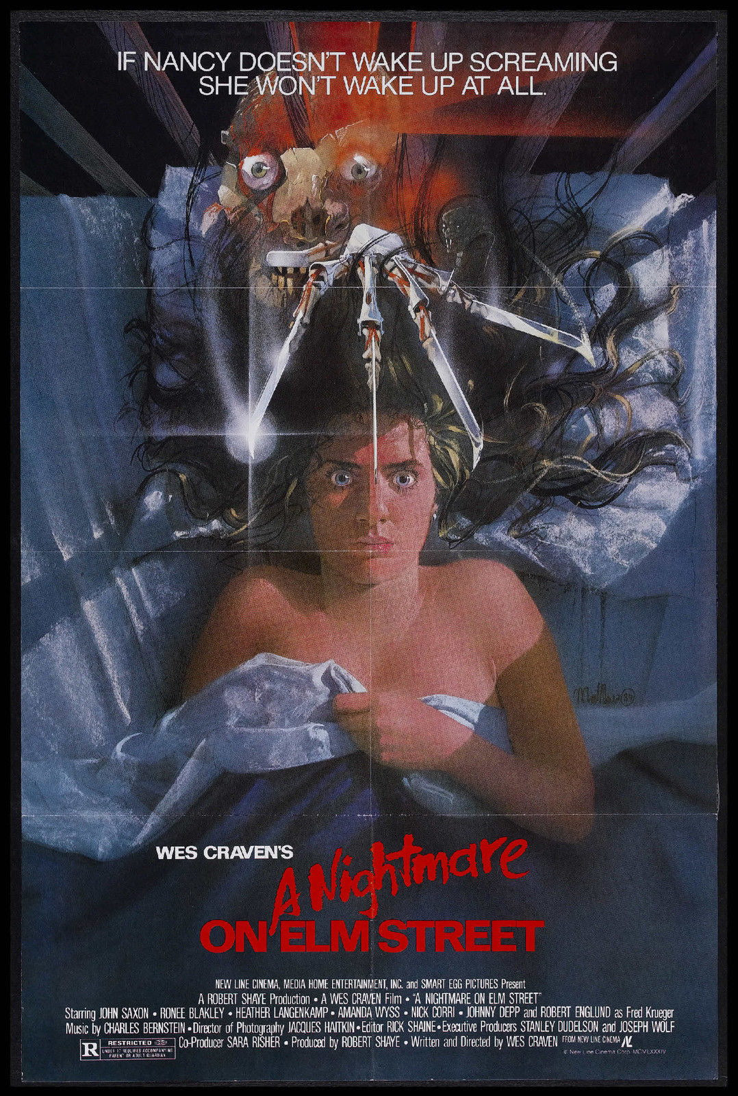 A NIGHTMARE ON ELM STREET 80's VHS Art Film Retro Movie Vintage Wall Poster
