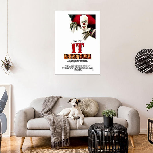 IT 1990 Pennywise Film Retro Movie Vintage Wall Poster