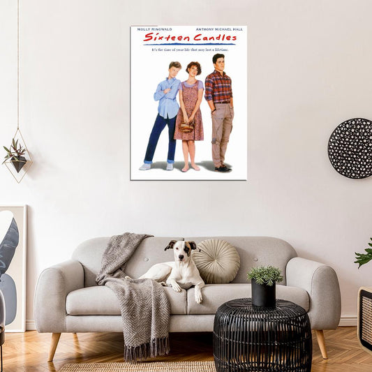 SIXTEEN CANDLES John Hughes Molly Ringwald Film Retro Movie Vintage Wall Poster
