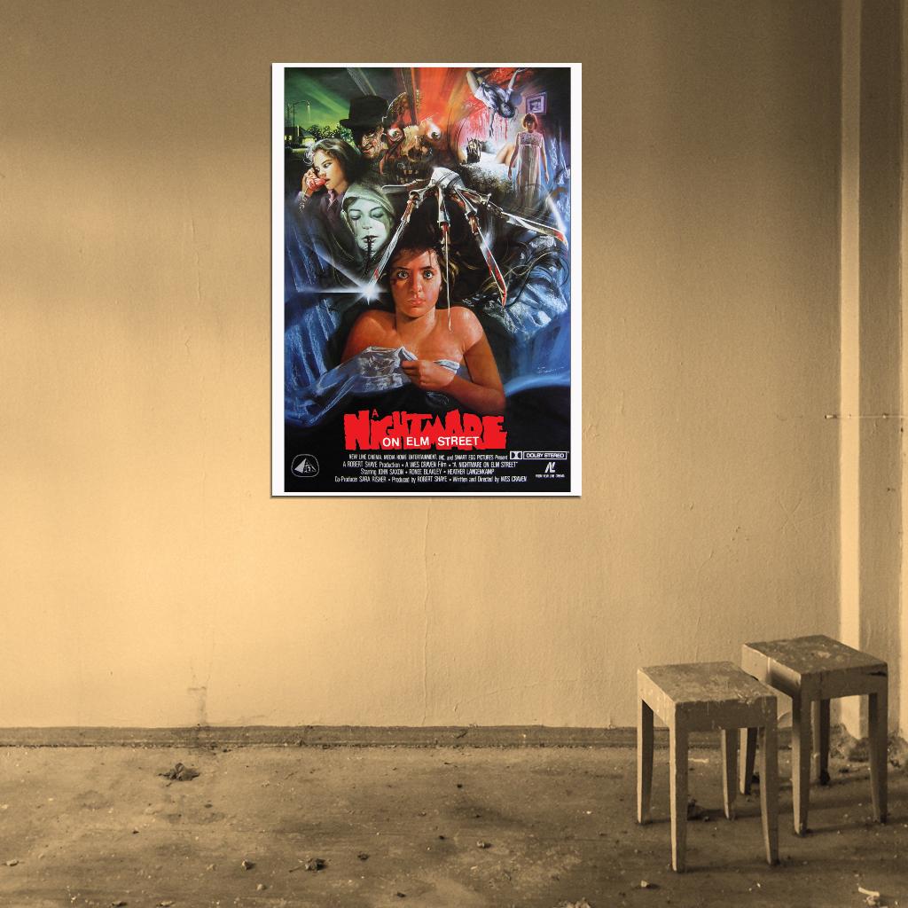 A NIGHTMARE ON ELM STREET Freddy Jason Film Retro Movie Vintage Wall Poster