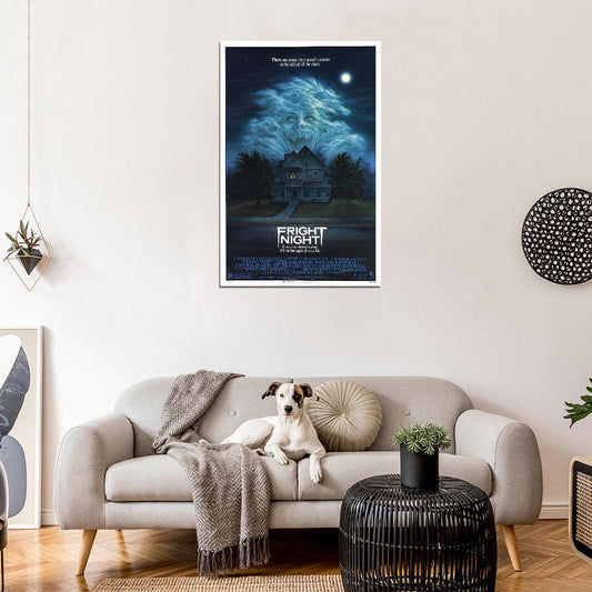 Fright Night 1985 Comedy Cult Classic Film Retro Movie Vintage Wall Poster