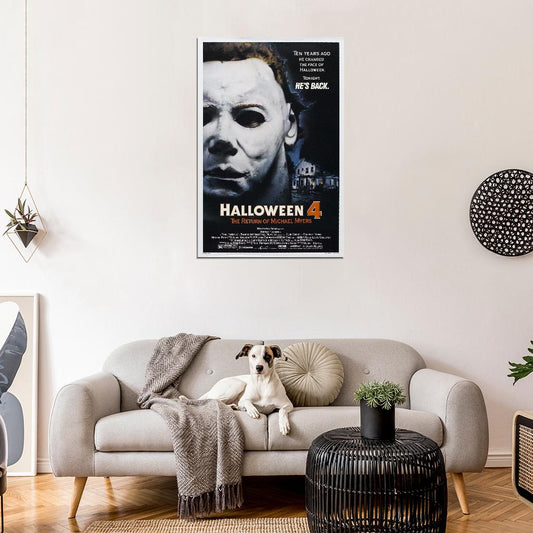 HALLOWEEN 4 The Return of Michael Myers  1988 Film Retro Movie Vintage Wall Poster