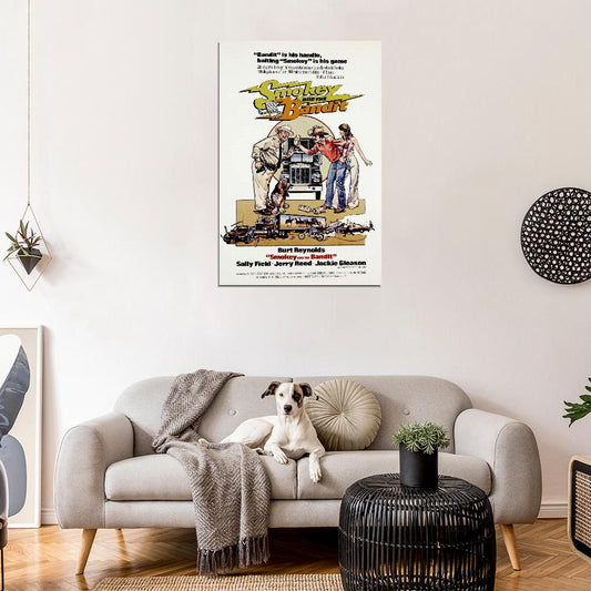 SMOKEY AND THE BANDIT Burt Reynolds 70's Film Retro Movie Vintage Wall Poster