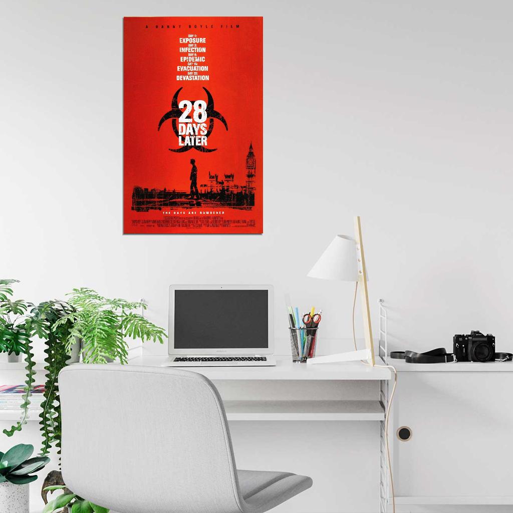 28 DAYS LATER Horror Zombie Film Retro Movie Vintage Wall Poster