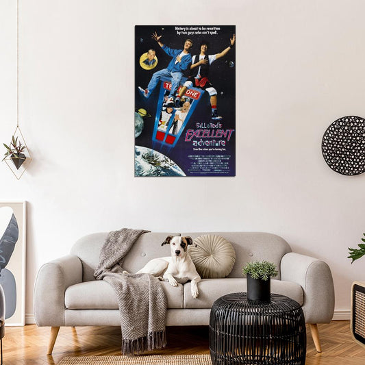 Bill & Ted's Excellent Adventure Cult Classic Film Retro Movie Vintage Wall Poster