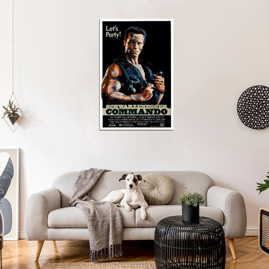 COMMANDO 1985 Terminator Predator Film Retro Movie Vintage Wall Poster