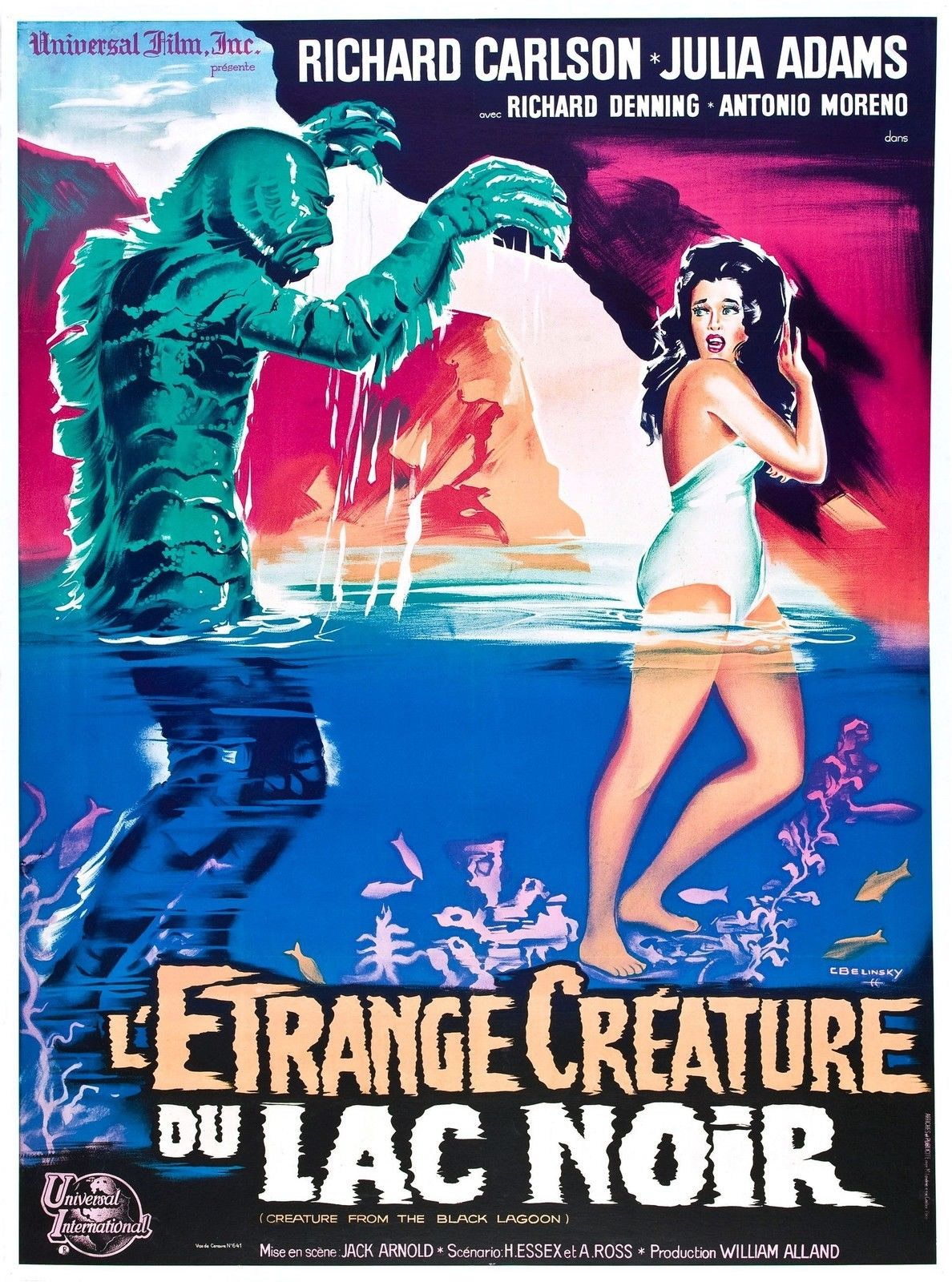 THE CREATURE FROM THE BLACK LAGOON Universal Film Retro Movie Vintage Wall Poster