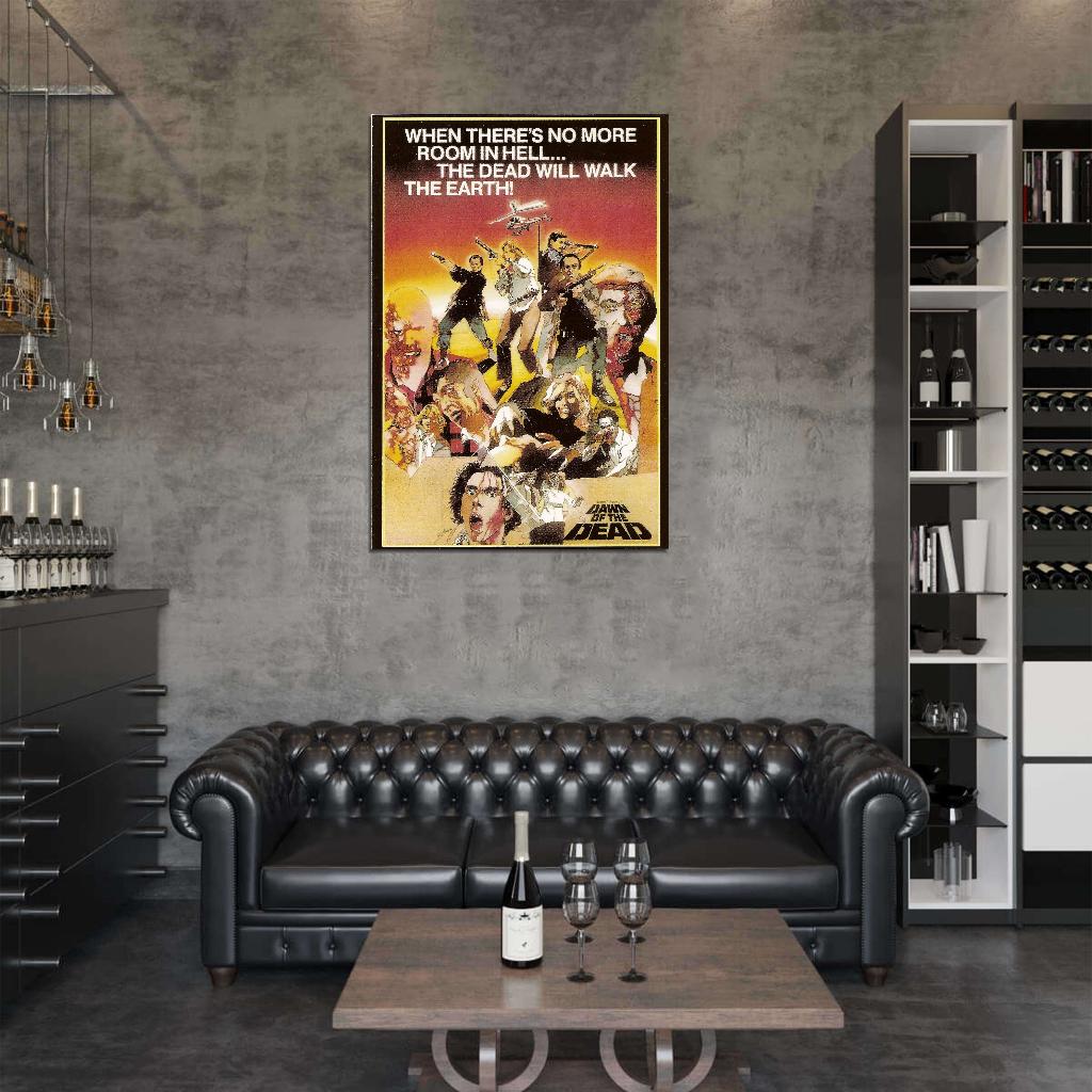 DAWN OF THE DEAD George Romero Zombies Film Retro Movie Vintage Wall Poster