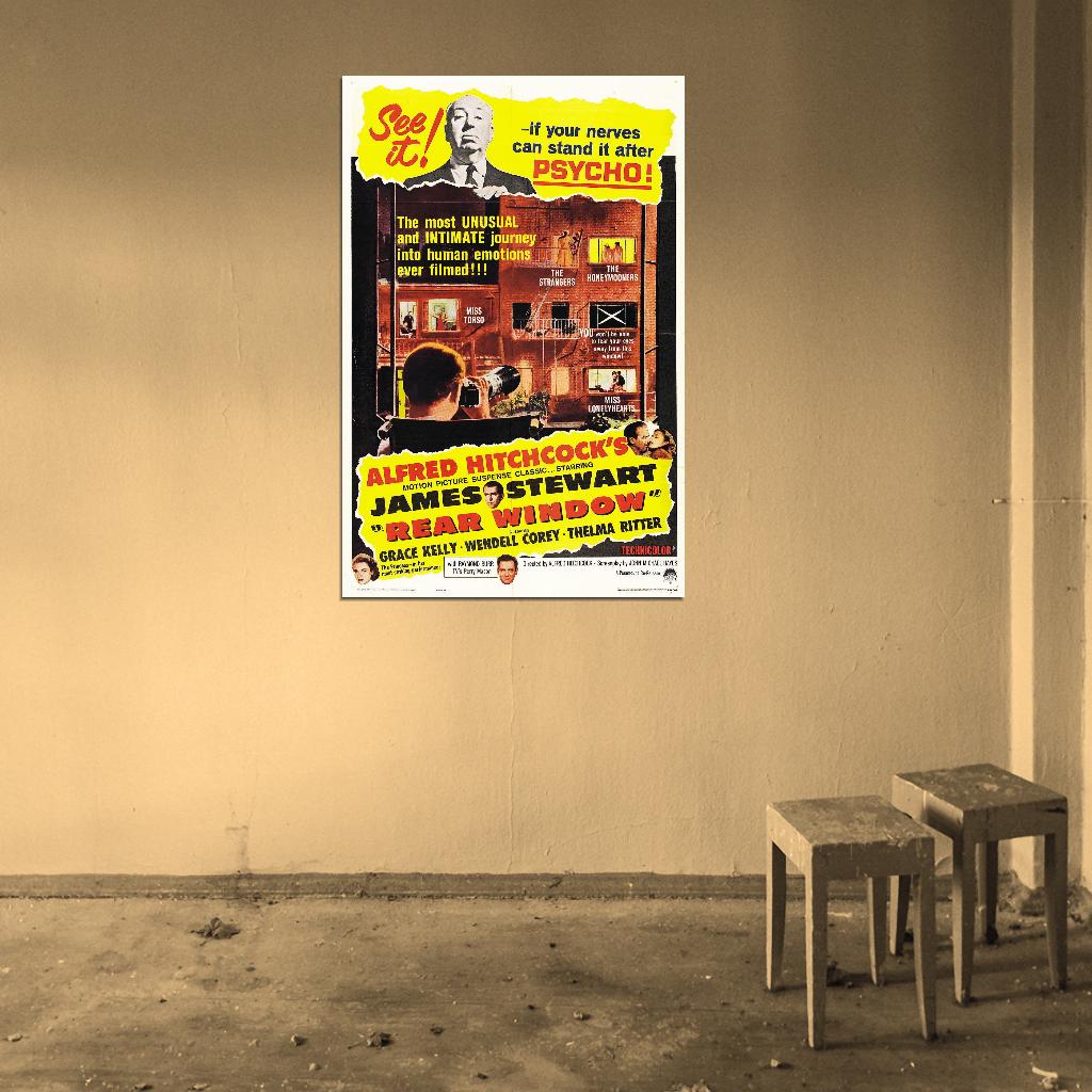 REAR WINDOW 1954 Film Retro Movie Vintage Wall Poster