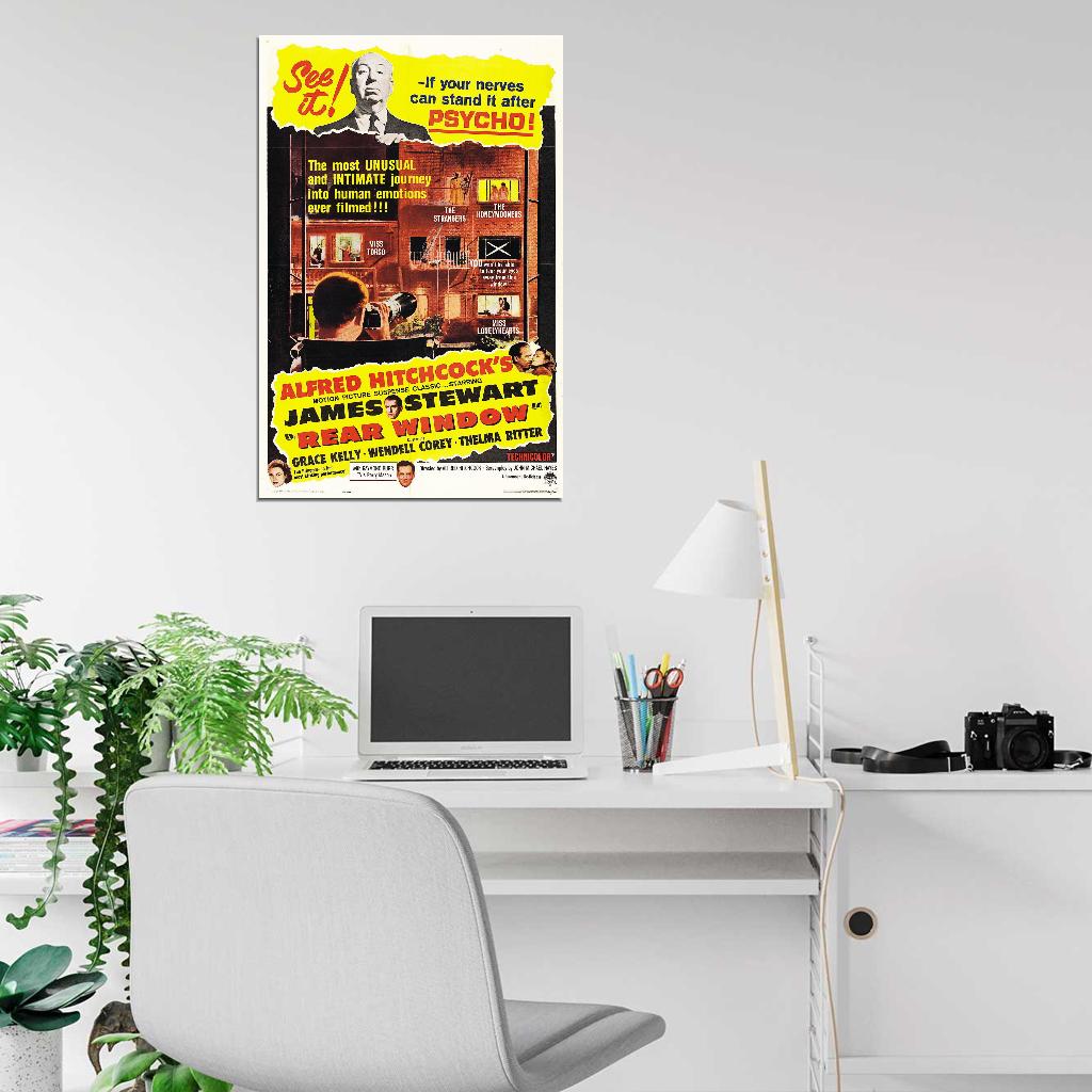 REAR WINDOW 1954 Film Retro Movie Vintage Wall Poster