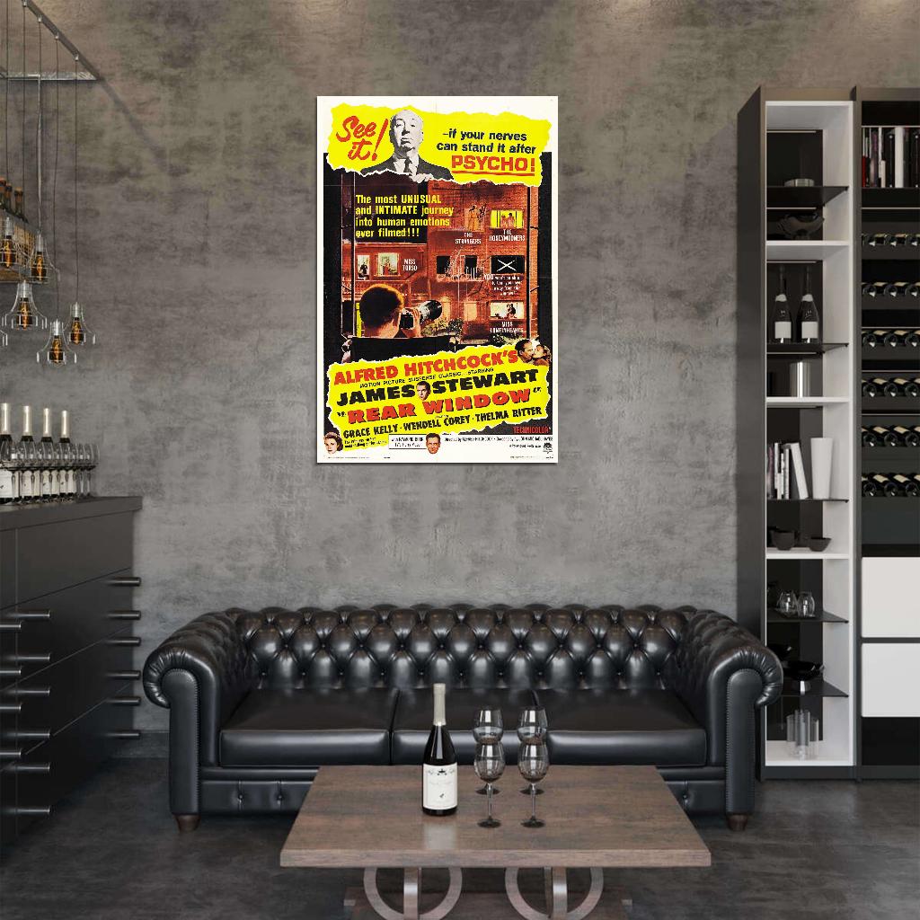 REAR WINDOW 1954 Film Retro Movie Vintage Wall Poster