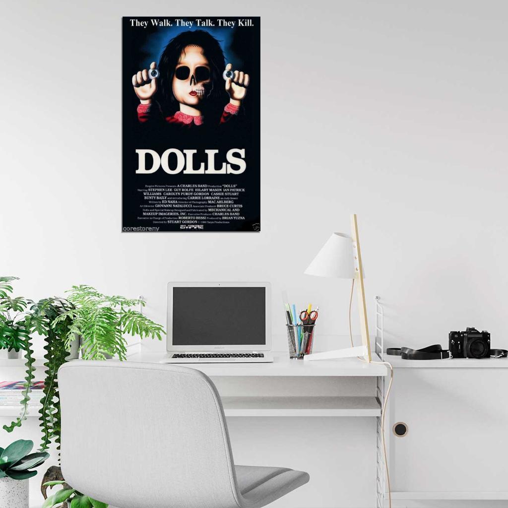 DOLLS Horror 80's Film Retro Movie Vintage Wall Poster