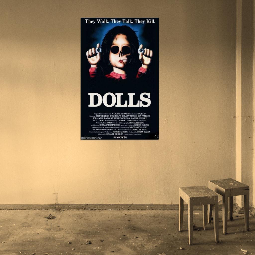 DOLLS Horror 80's Film Retro Movie Vintage Wall Poster