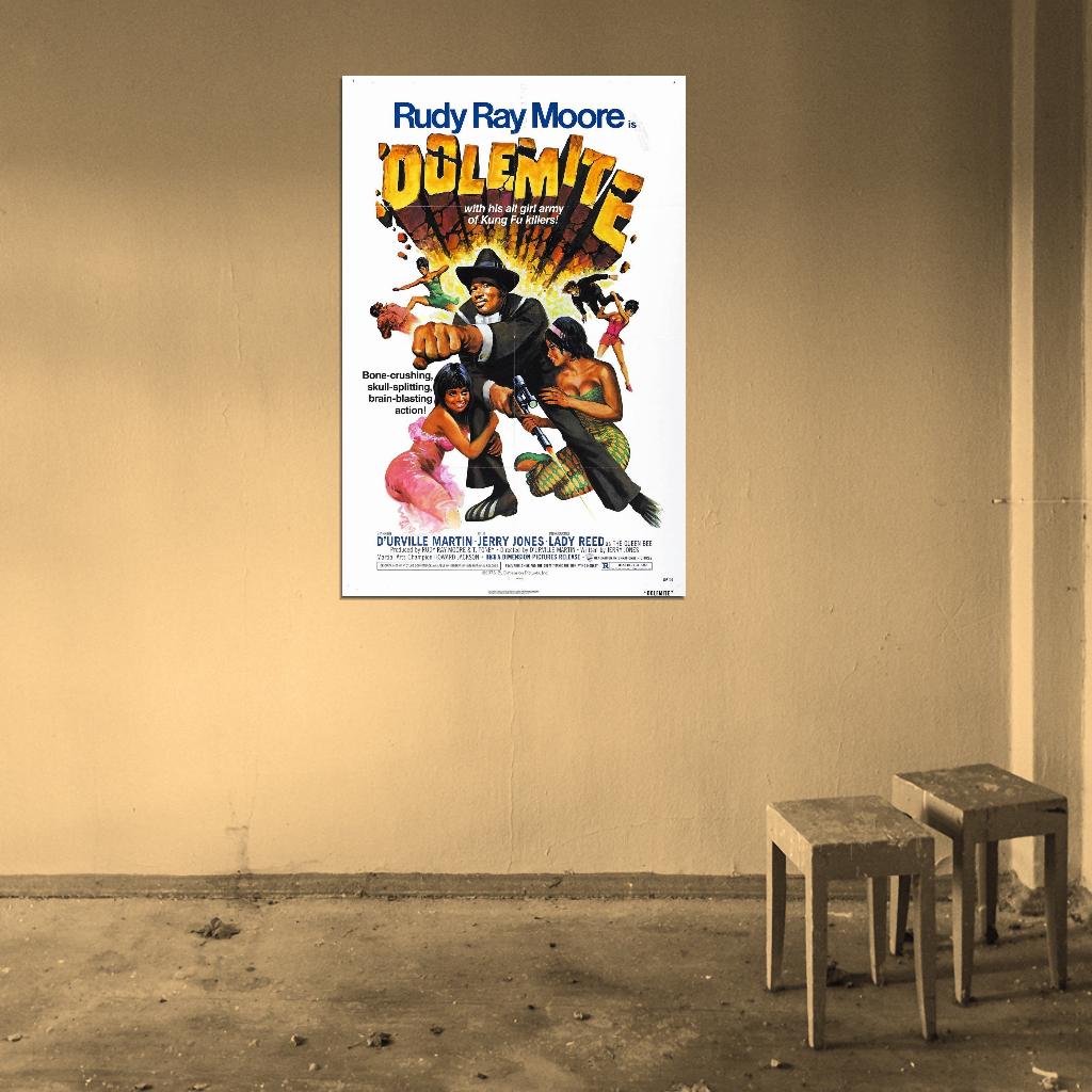 DOLEMITE Blaxploitation Shaft Film Retro Movie Vintage Wall Poster