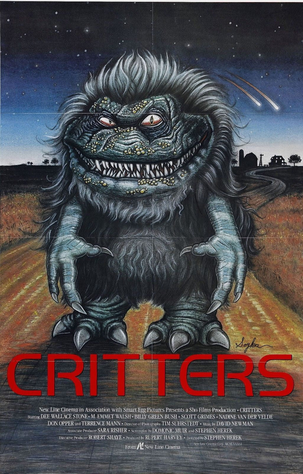 CRITTERS Horror 80's Sci Fi Film Retro Movie Vintage Wall Poster