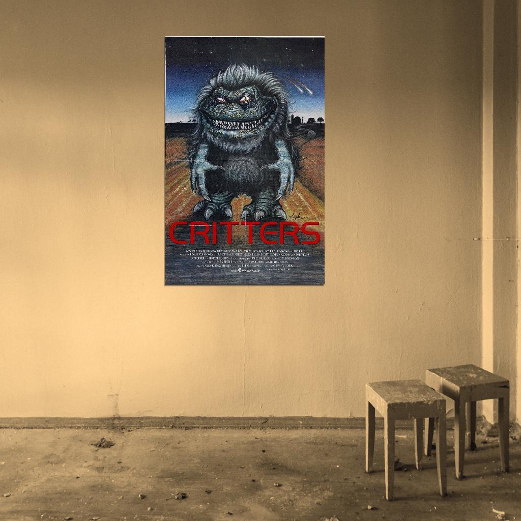 CRITTERS Horror 80's Sci Fi Film Retro Movie Vintage Wall Poster