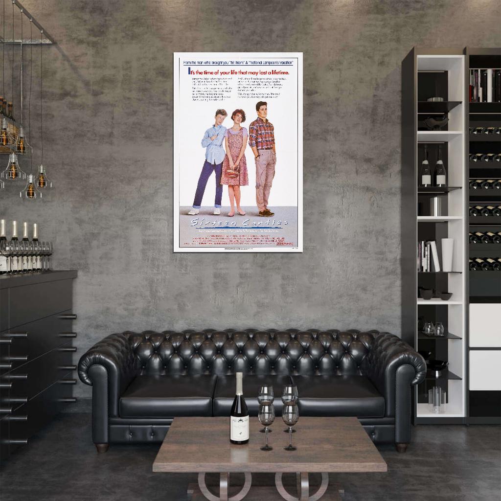 SIXTEEN CANDLES John Hughes Molly Ringwald Film Retro Movie Vintage Wall Poster