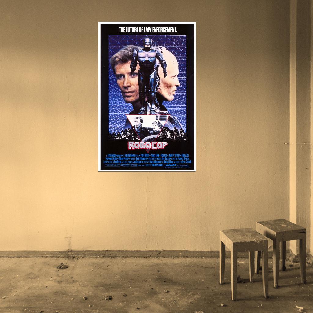 ROBOCOP RARE Terminator Rambo Die Hard Film Retro Movie Vintage Wall Poster