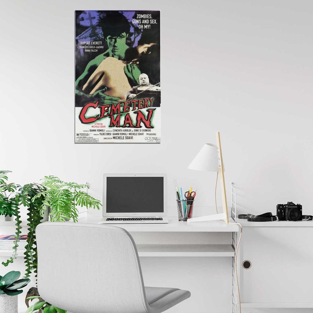 CEMETERY MAN aka DELLAMORTE DELLAMORE Zombies Film Retro Movie Vintage Wall Poster