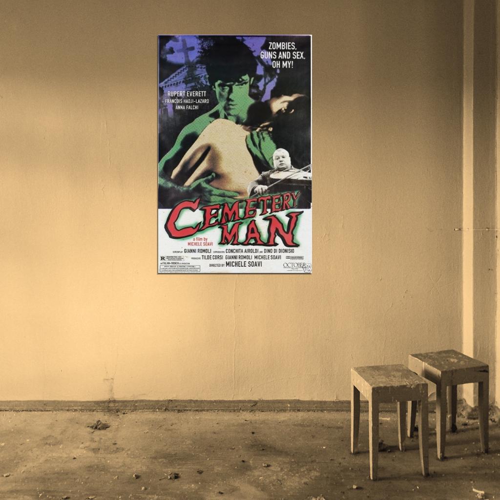 CEMETERY MAN aka DELLAMORTE DELLAMORE Zombies Film Retro Movie Vintage Wall Poster