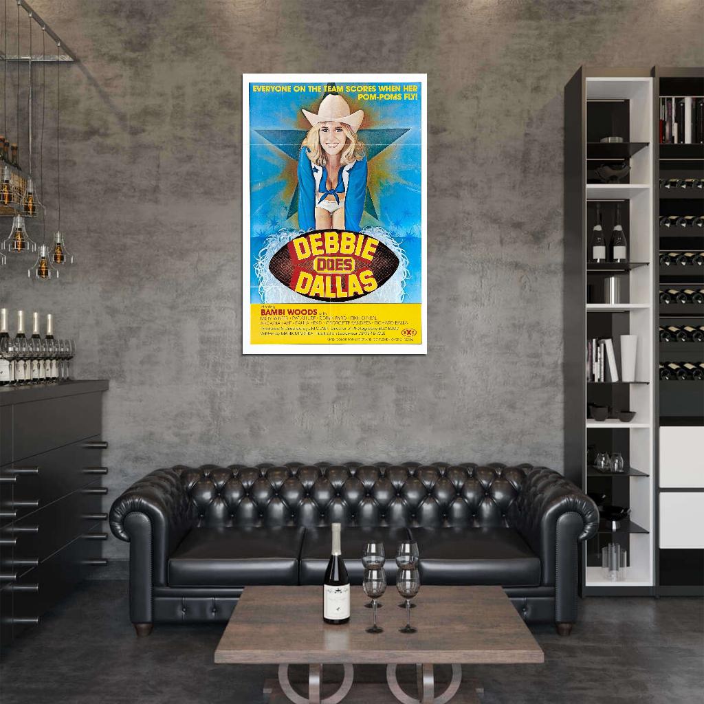 DEBBIE DOES DALLAS XXX Sex Erotica Film Retro Movie Vintage Wall Poster