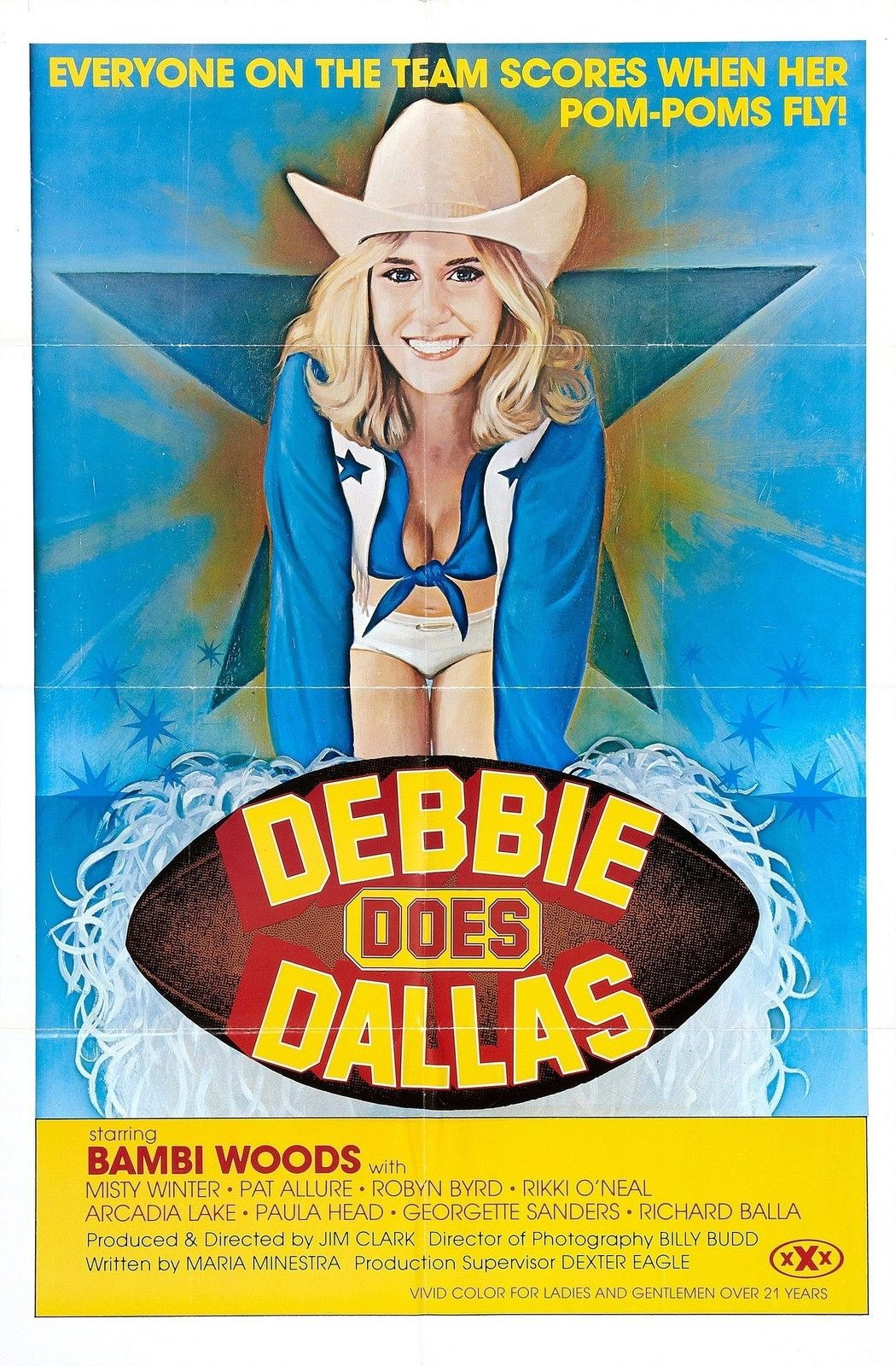 DEBBIE DOES DALLAS XXX Sex Erotica Film Retro Movie Vintage Wall Poster