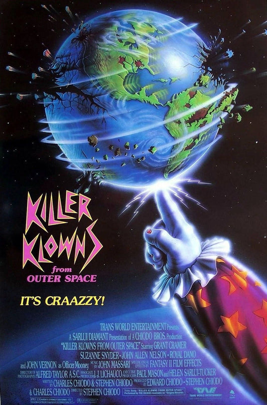 KILLER KLOWNS FROM OUTER SPACE Comedy Film Retro Movie Vintage Wall Poster