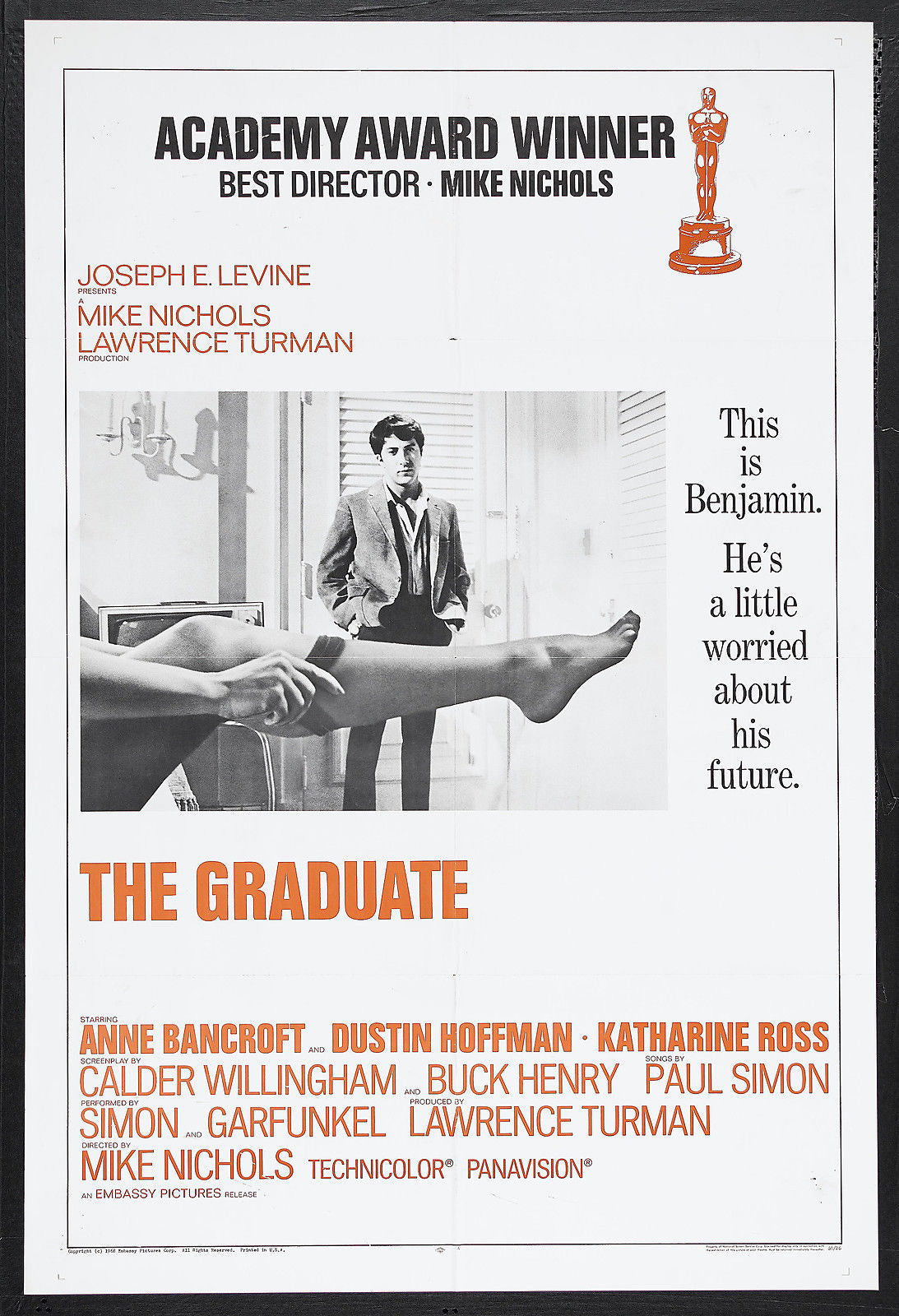 THE GRADUATE 1967 Film Retro Movie Vintage Wall Poster