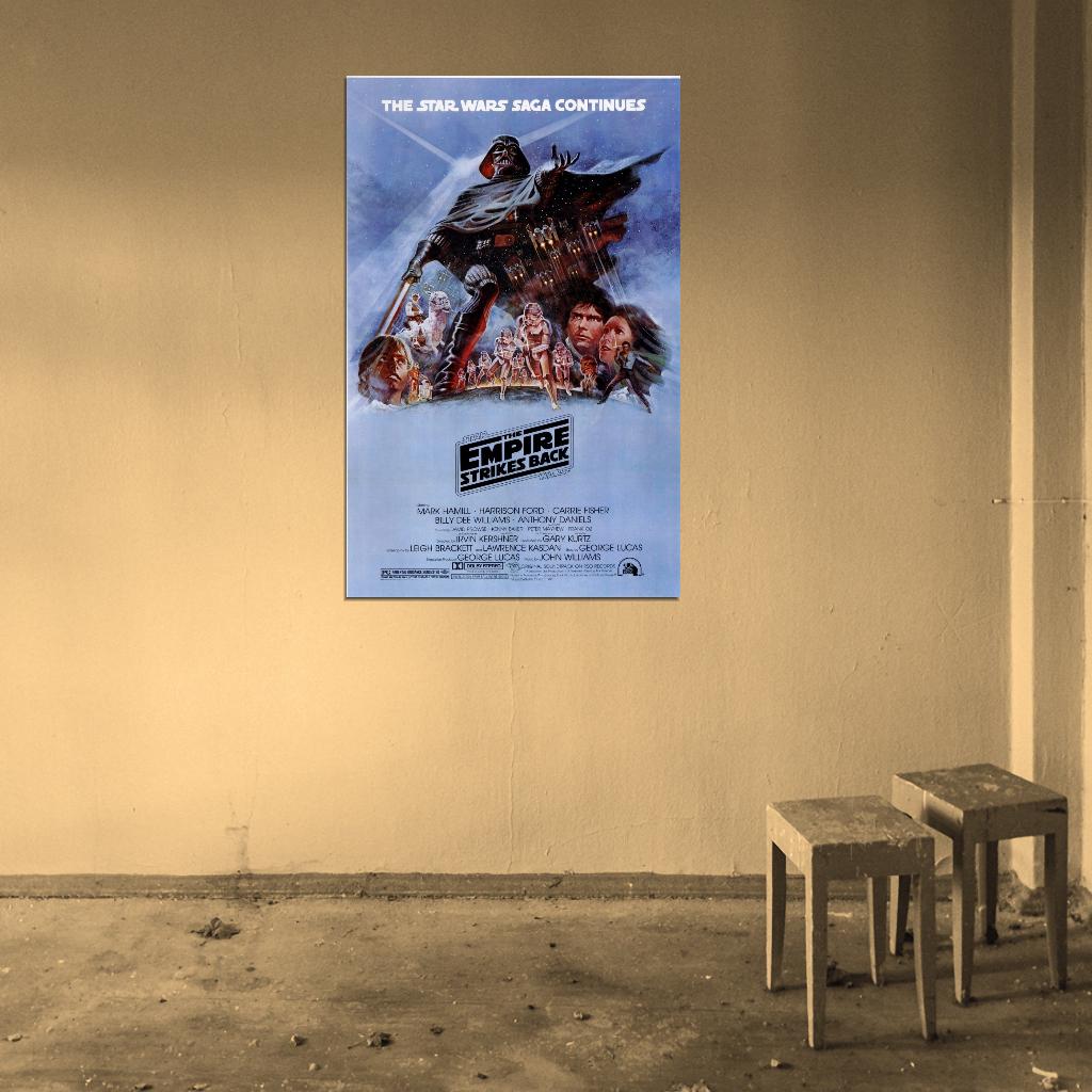 STAR WARS EPISODE FIVE V THE EMPIRE STRIKES Film Retro Movie Vintage Wall Poster