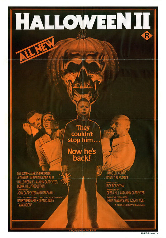 HALLOWEEN II RARE TV Ad Horror Film Retro Movie Vintage Wall Poster