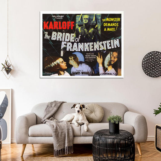 BRIDE OF FRANKENSTEIN Boris Karloff Universal Film Retro Movie Vintage Wall Poster