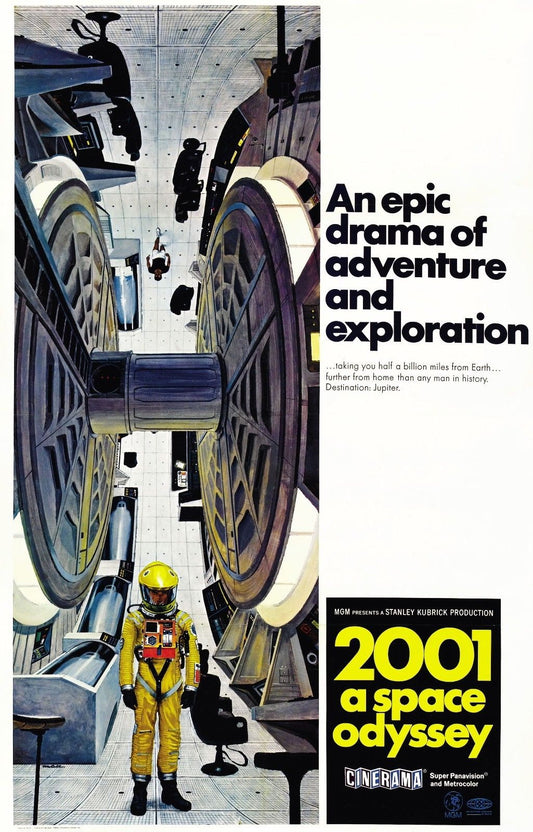 2001 A SPACE ODYSSEY Sci Fi Kubrick  Film Retro Movie Vintage Wall Poster