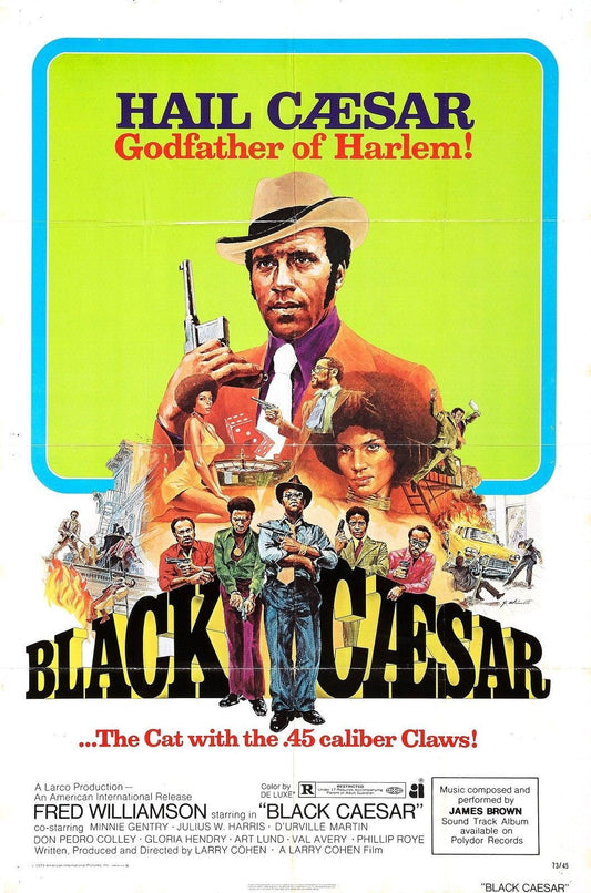 BLACK CAESAR Blaxploitation Fred Williamson Film Retro Movie Vintage Wall Poster