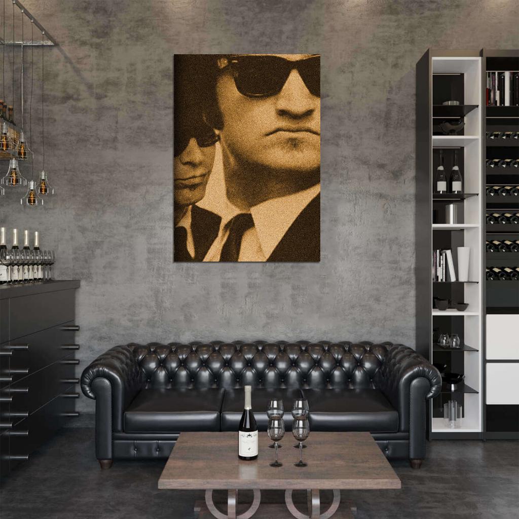 THE BLUES BROTHERS Dan Akroyd John Belushi SNL Film Retro Movie Vintage Wall Poster