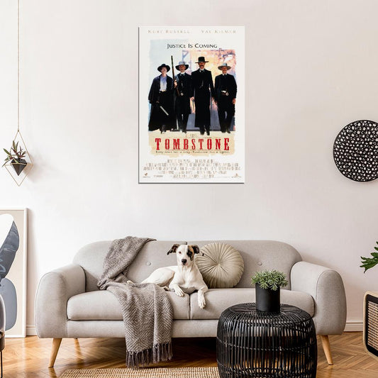 Tombstone Western Val Kilmer Kurt Russell Film Retro Movie Vintage Wall Poster