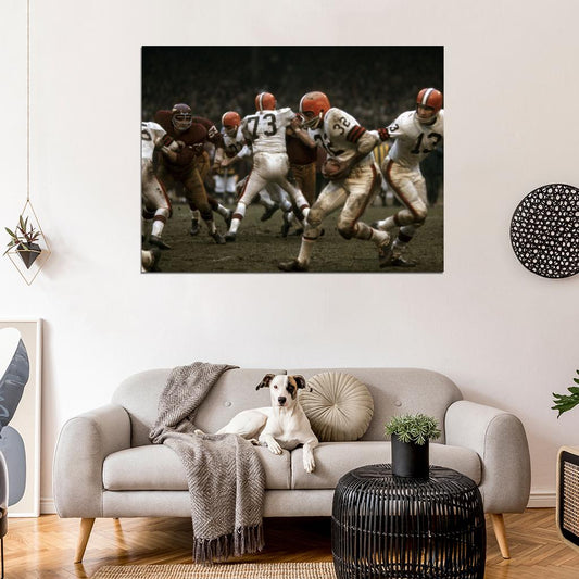 Jim Brown Classic Football Sport Wall Art Print Poster