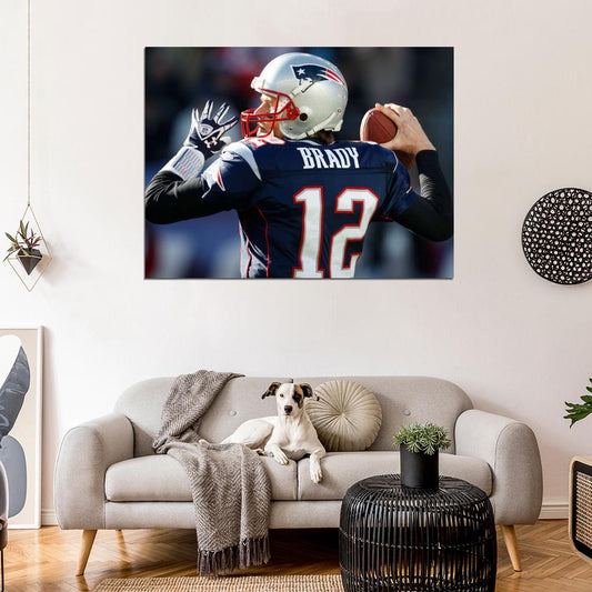 Tom Brady Football Sport Wall Art Print Poster