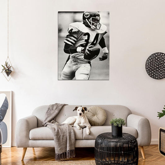 Walter Payton Classic BW Football Sport Wall Art Print Poster