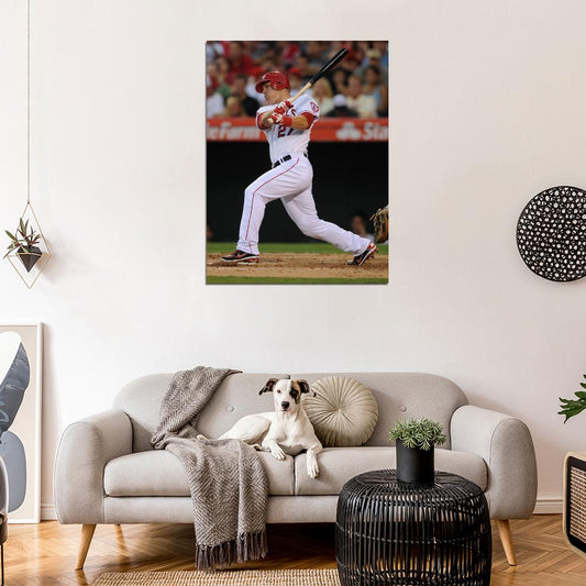 Mike Trout of Anaheim Baseball Sport Wall Art Print Poster