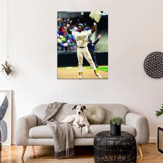 Rickey Henderson Baseball Sport Wall Art Print Poster