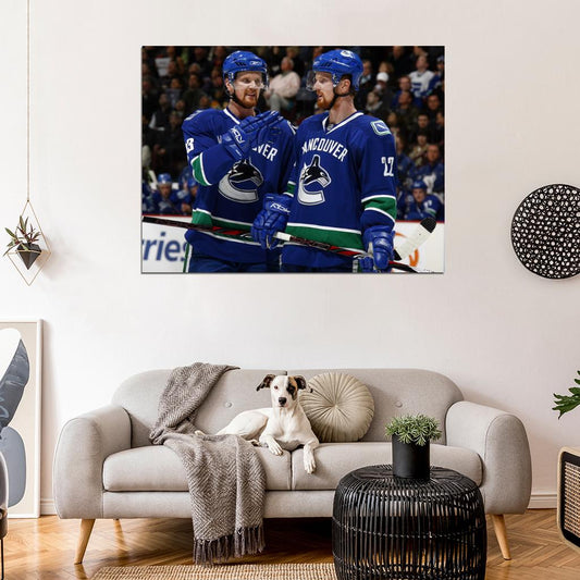 Henrik Daniel Sedin Brothers Hockey Sport Wall Art Print Poster