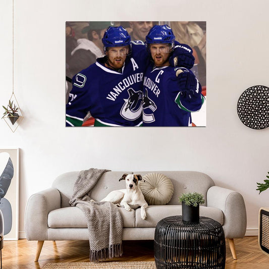 Henrik Daniel Sedin Brothers Hockey Sport Wall Art Print Poster