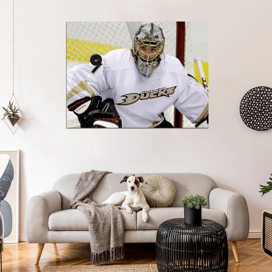 Jonas Hiller Goaltender Hockey Sport Wall Art Print Poster