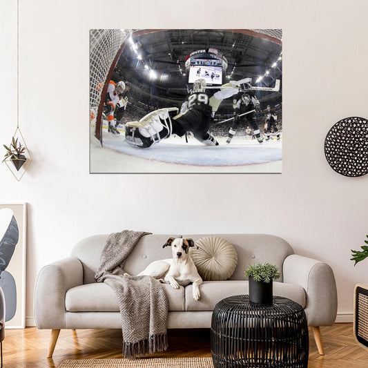 Marc Andre Goaltender Fleury Hockey Sport Wall Art Print Poster